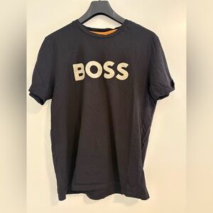 BOSS Men's Dark Tee with Bold Logo